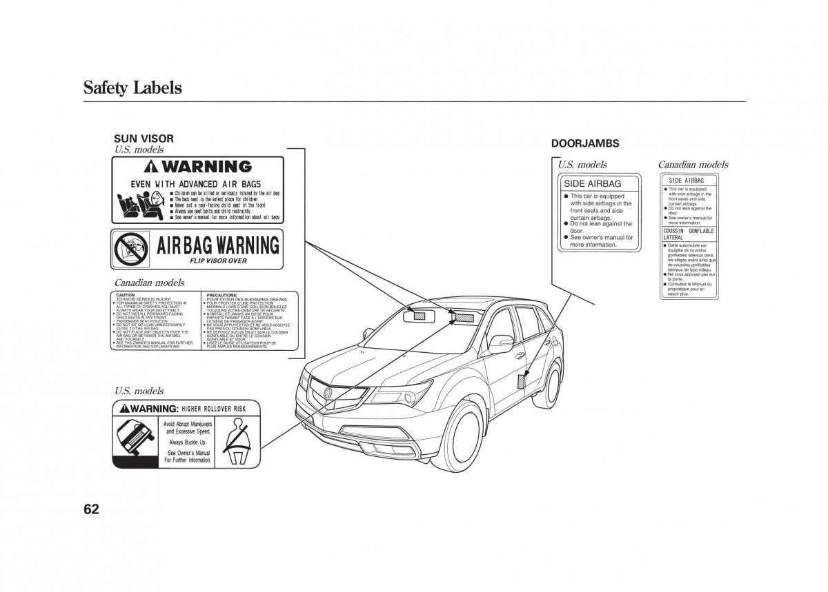 Acura MDX II 2 owners manual / page 69