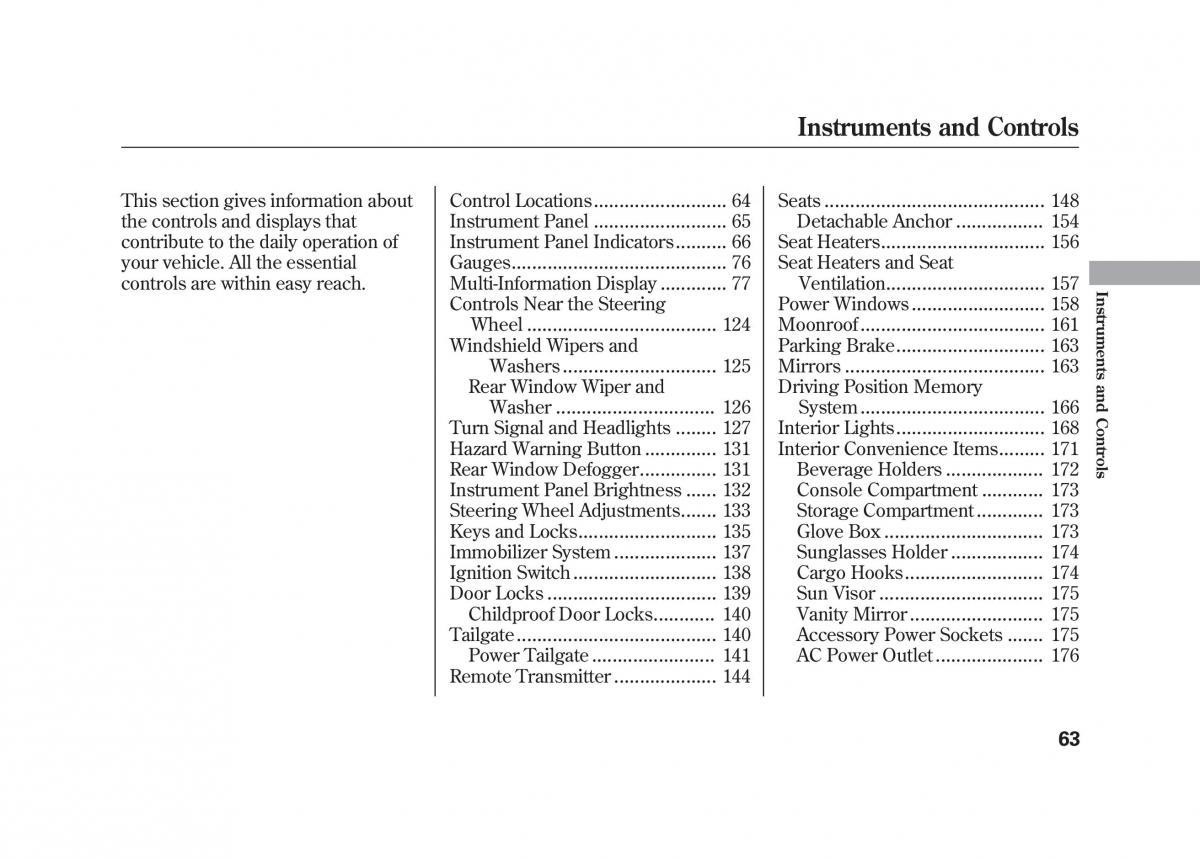 Acura MDX II 2 owners manual / page 70