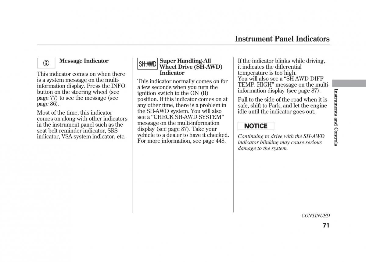 Acura MDX II 2 owners manual / page 78