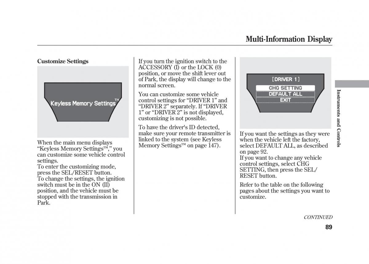 Acura MDX II 2 owners manual / page 96