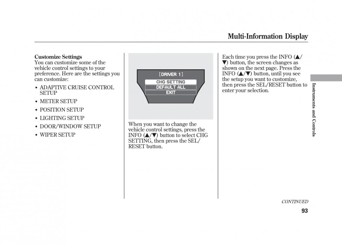 Acura MDX II 2 owners manual / page 100