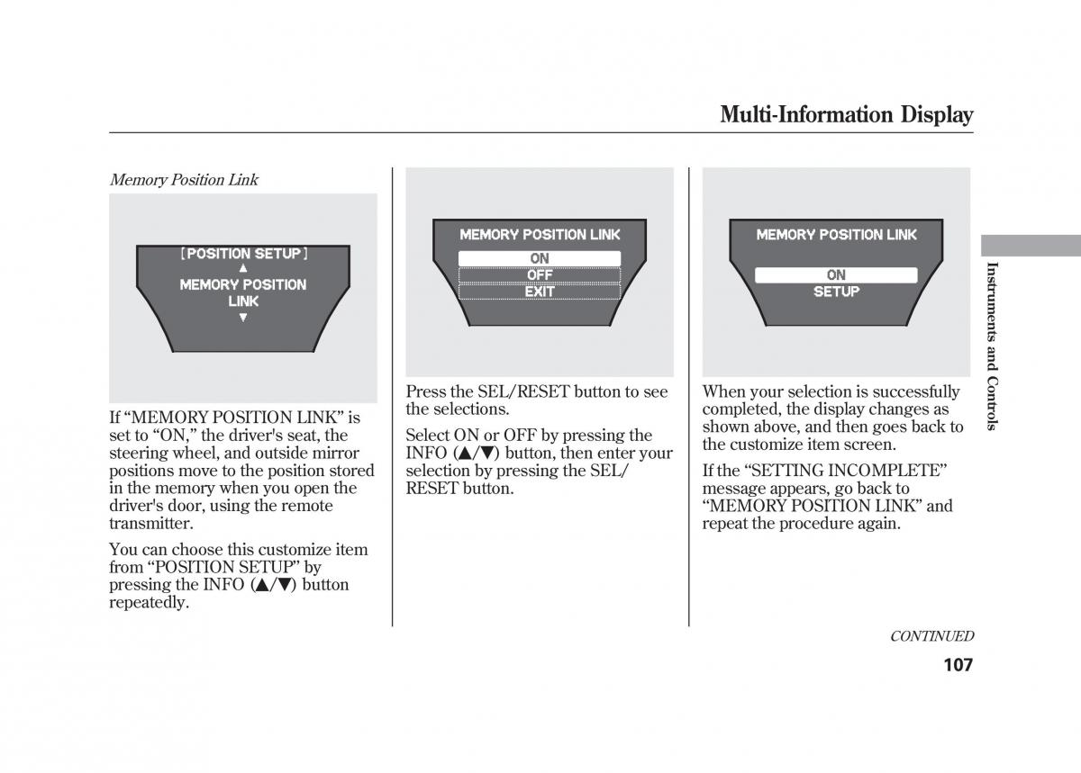 Acura MDX II 2 owners manual / page 114