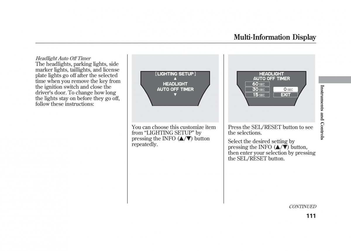 Acura MDX II 2 owners manual / page 118