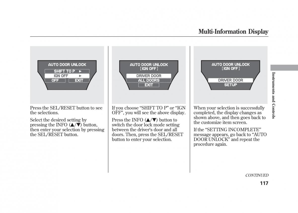 Acura MDX II 2 owners manual / page 124