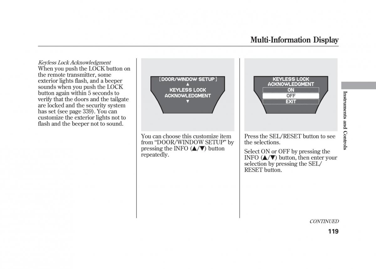 Acura MDX II 2 owners manual / page 126