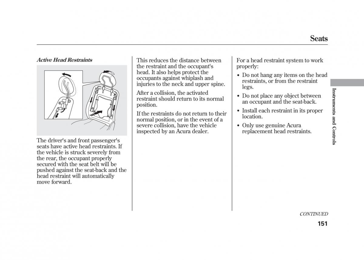 Acura MDX II 2 owners manual / page 158