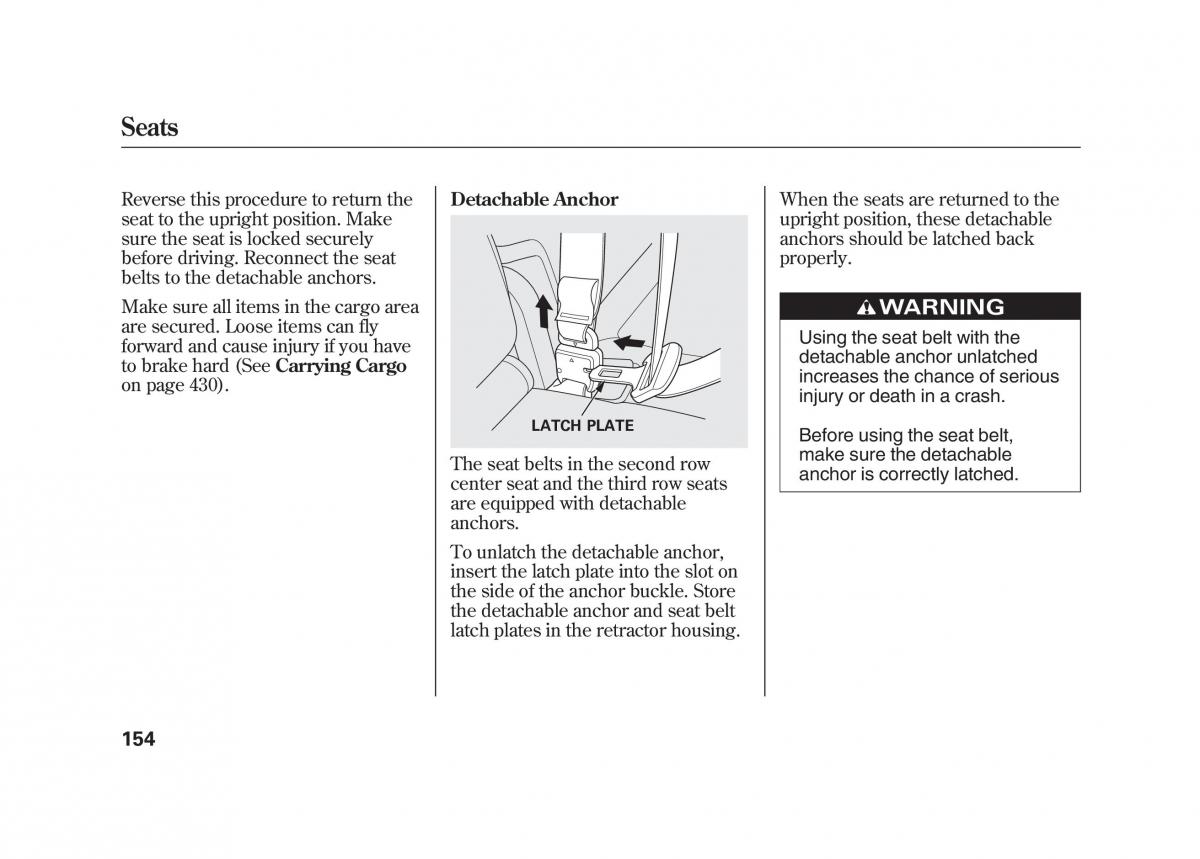 Acura MDX II 2 owners manual / page 161