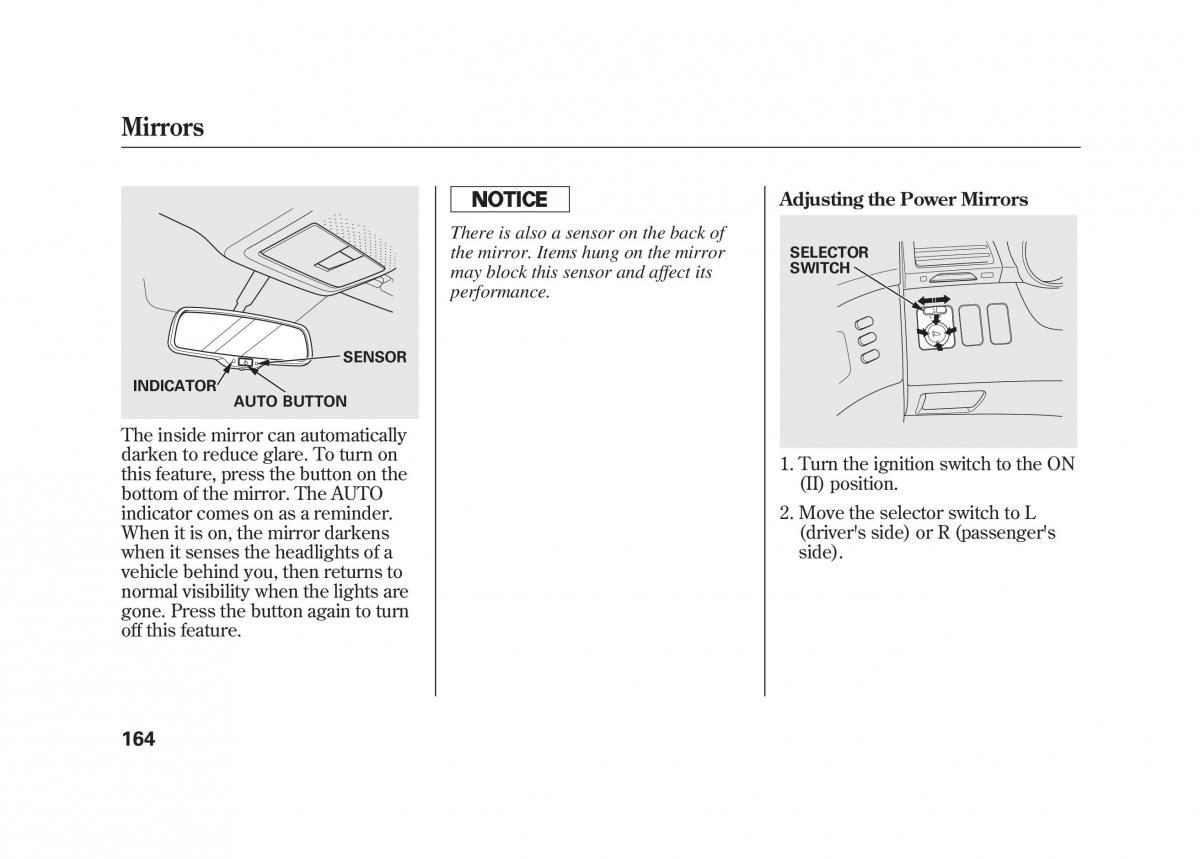 Acura MDX II 2 owners manual / page 171