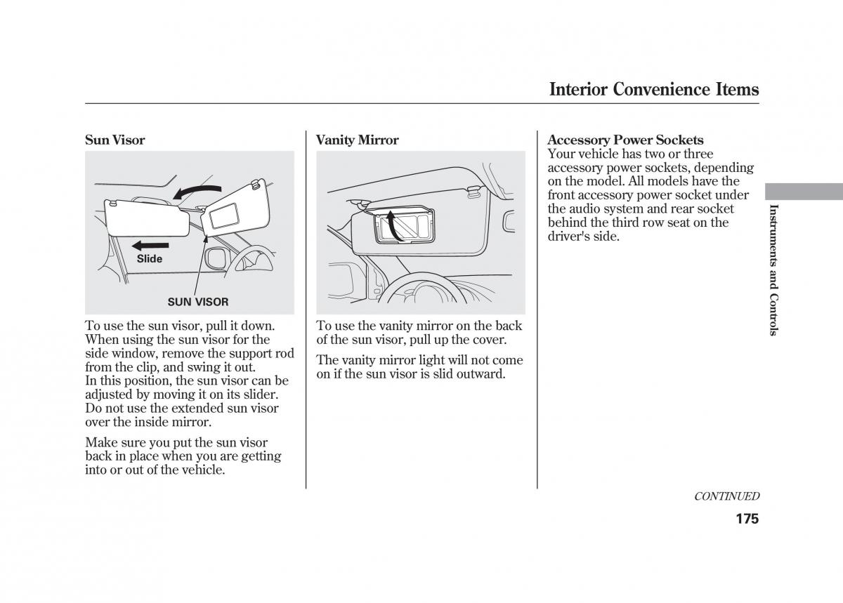 Acura MDX II 2 owners manual / page 182