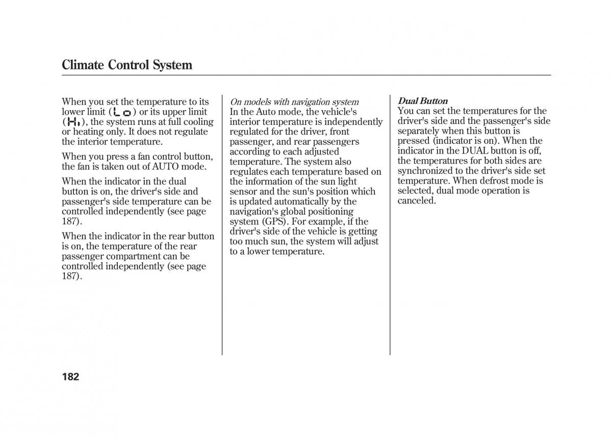 Acura MDX II 2 owners manual / page 189