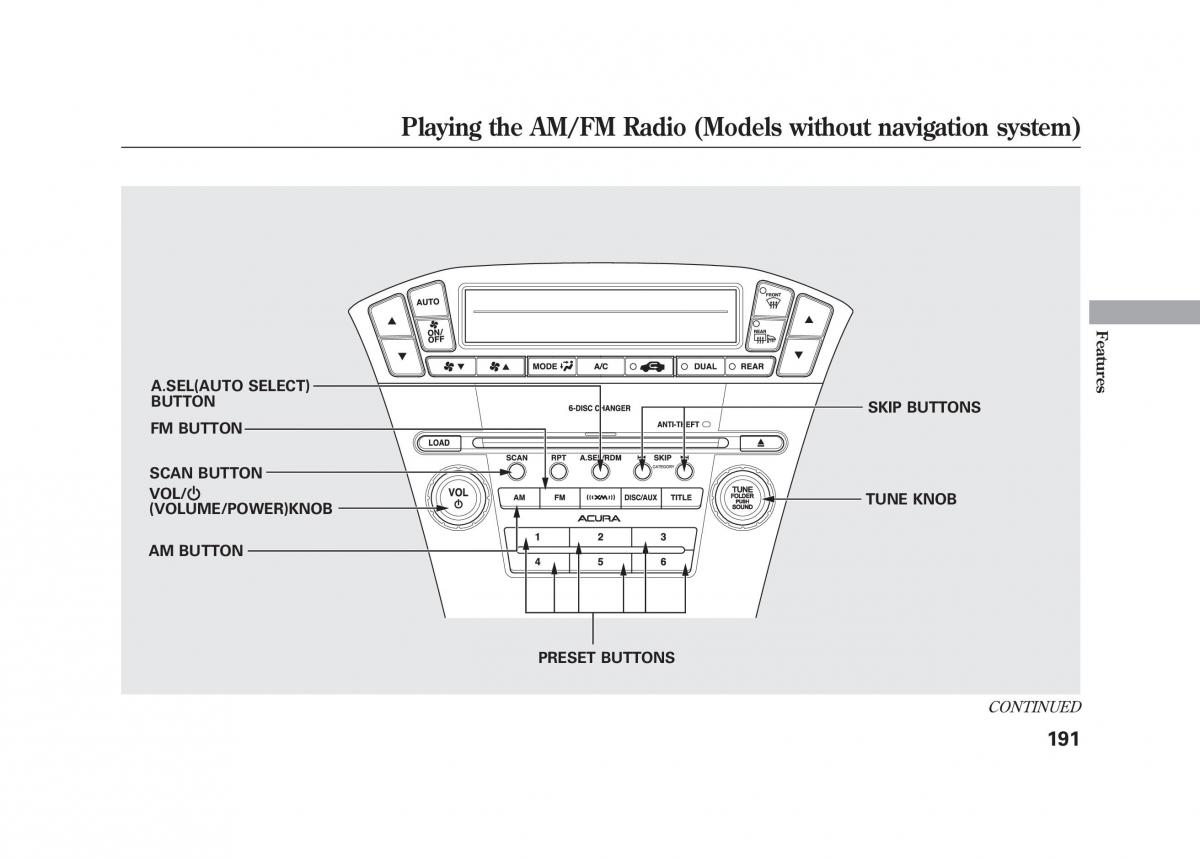 Acura MDX II 2 owners manual / page 198