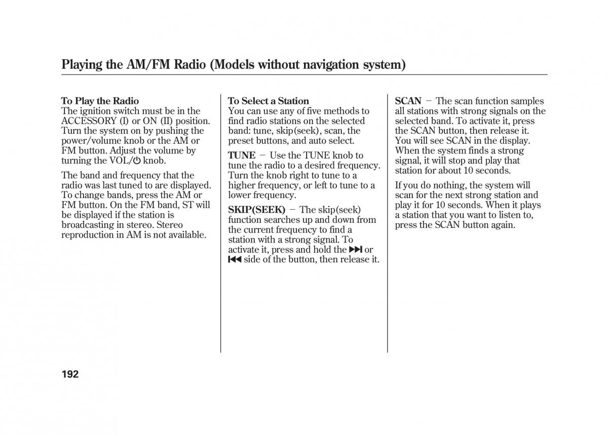 Acura MDX II 2 owners manual / page 199