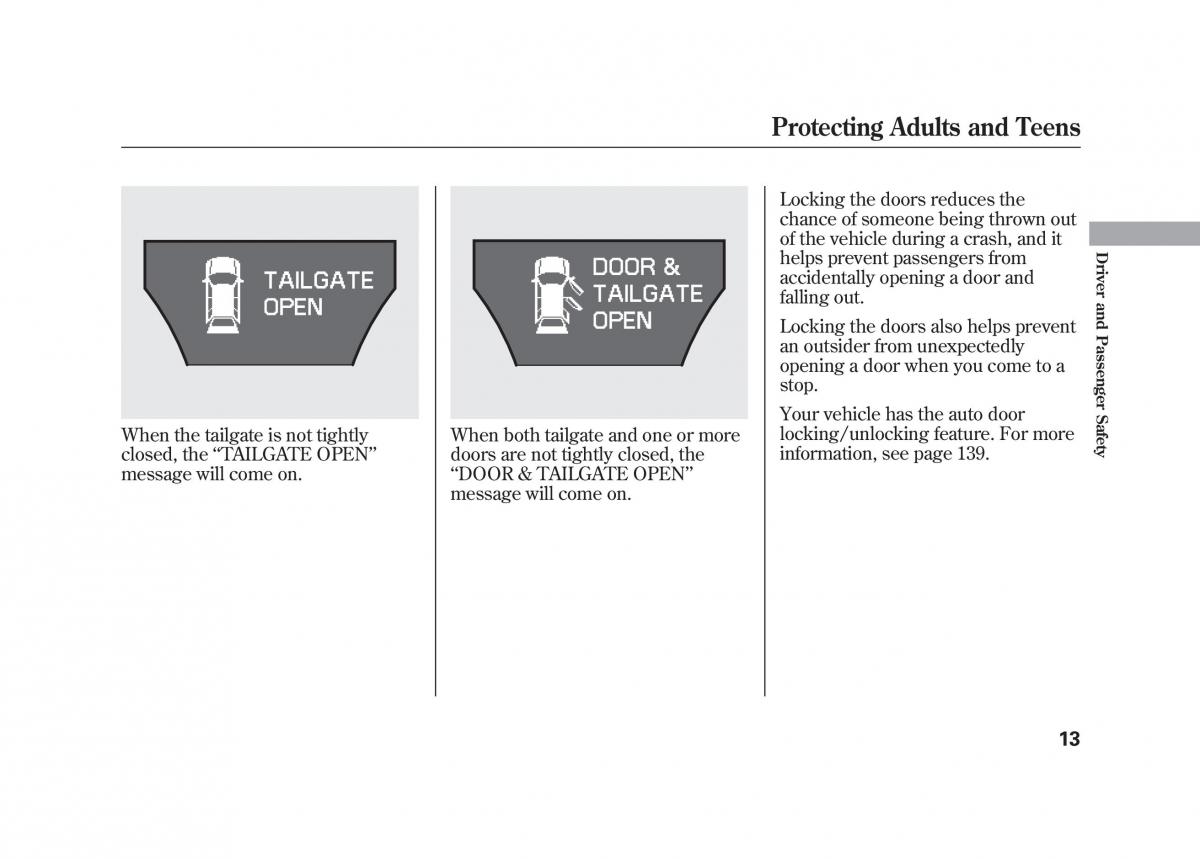 Acura MDX II 2 owners manual / page 20