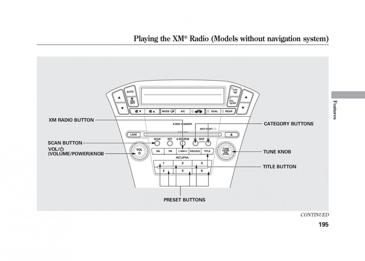 Acura MDX II 2 owners manual / page 202