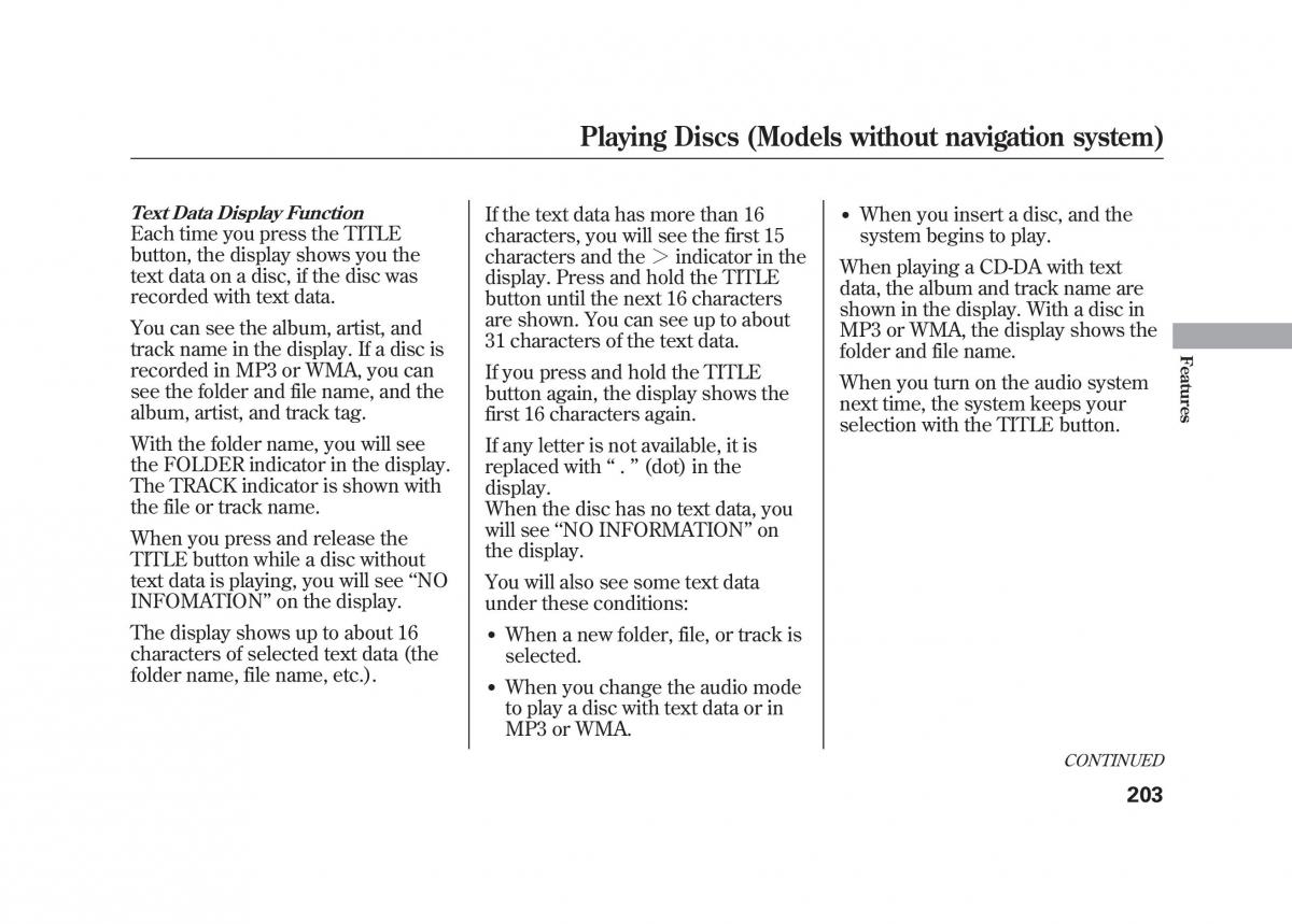 Acura MDX II 2 owners manual / page 210