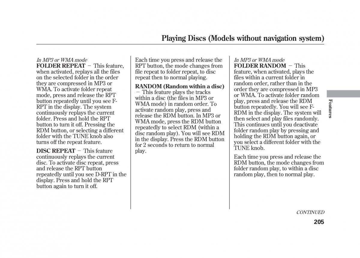 Acura MDX II 2 owners manual / page 212