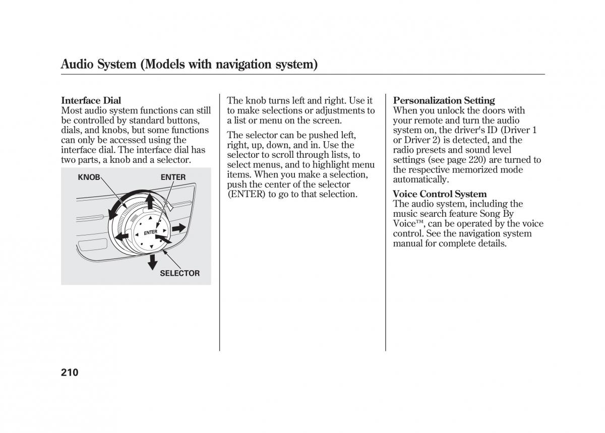 Acura MDX II 2 owners manual / page 217