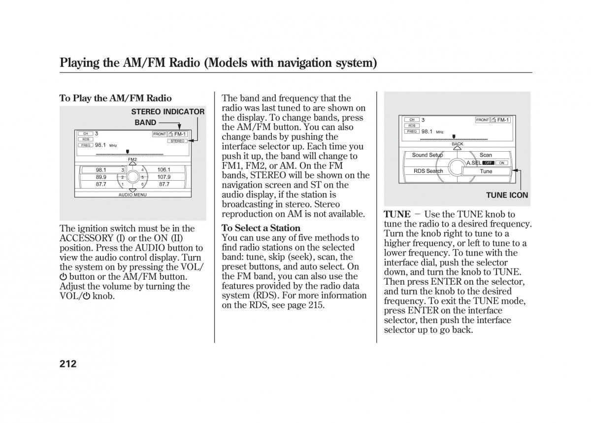 Acura MDX II 2 owners manual / page 219