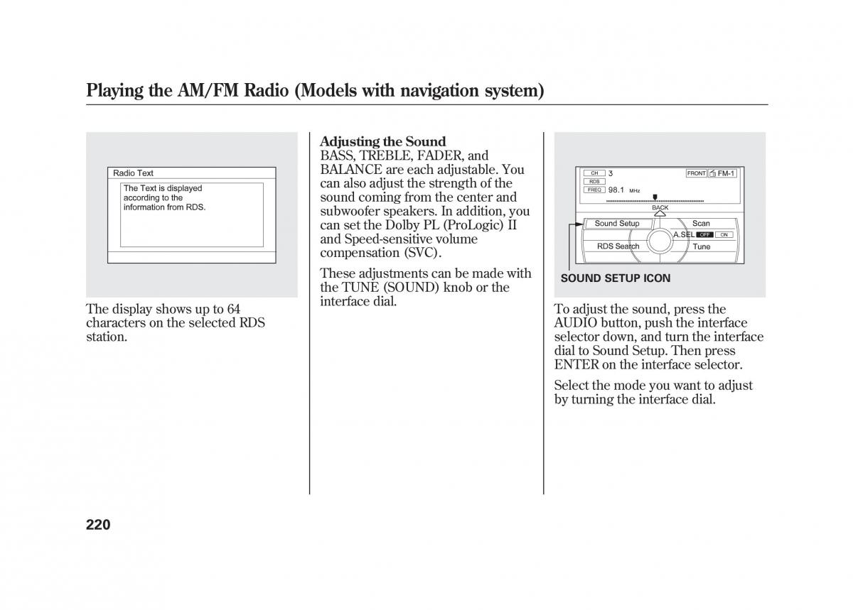 Acura MDX II 2 owners manual / page 227