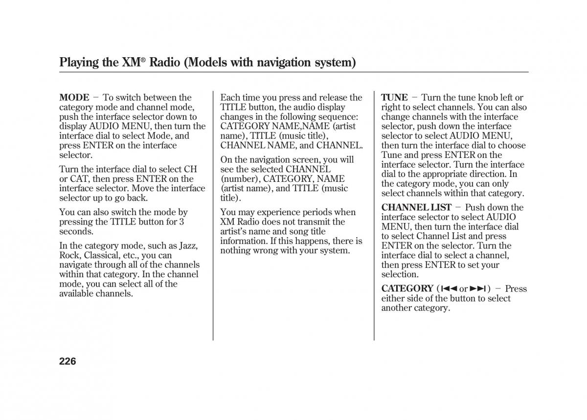 Acura MDX II 2 owners manual / page 233