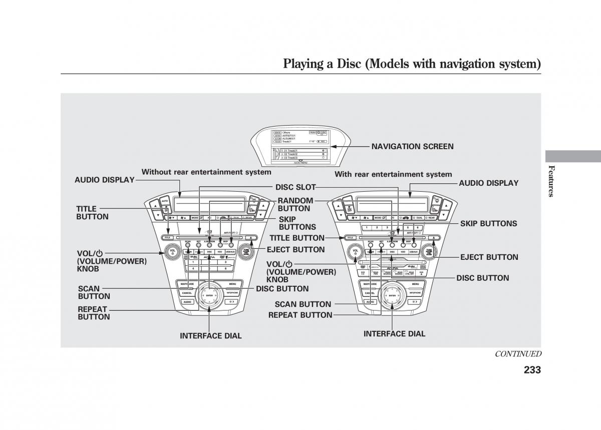 Acura MDX II 2 owners manual / page 240