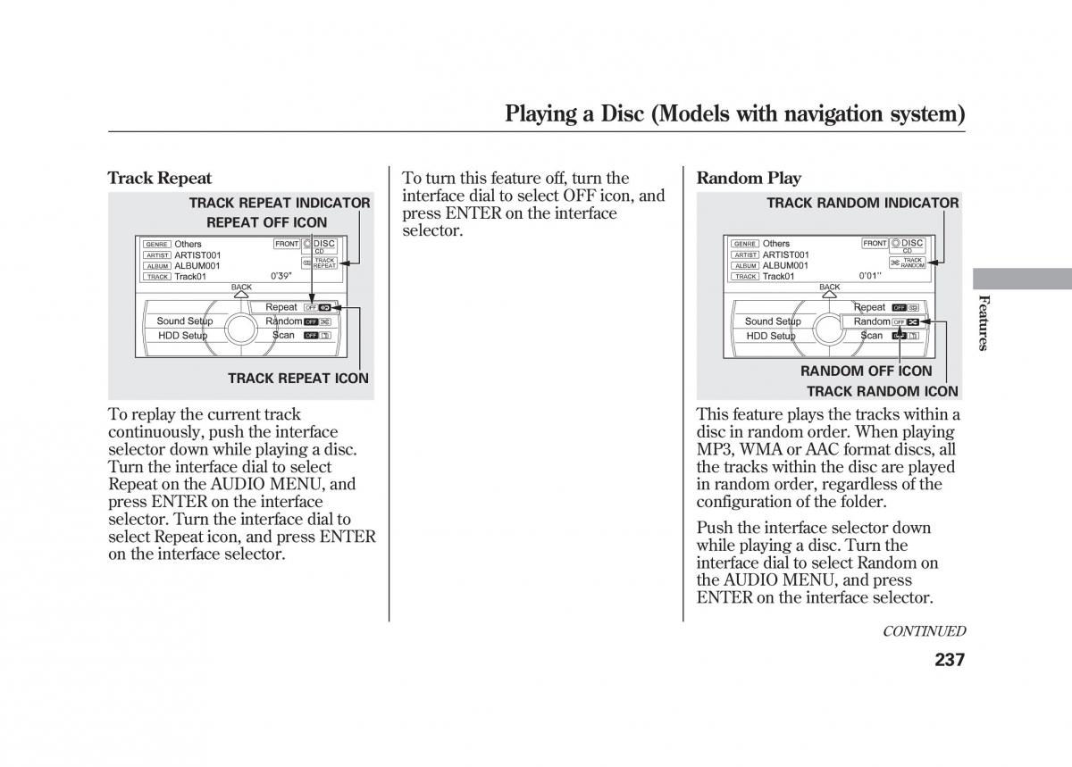 Acura MDX II 2 owners manual / page 244