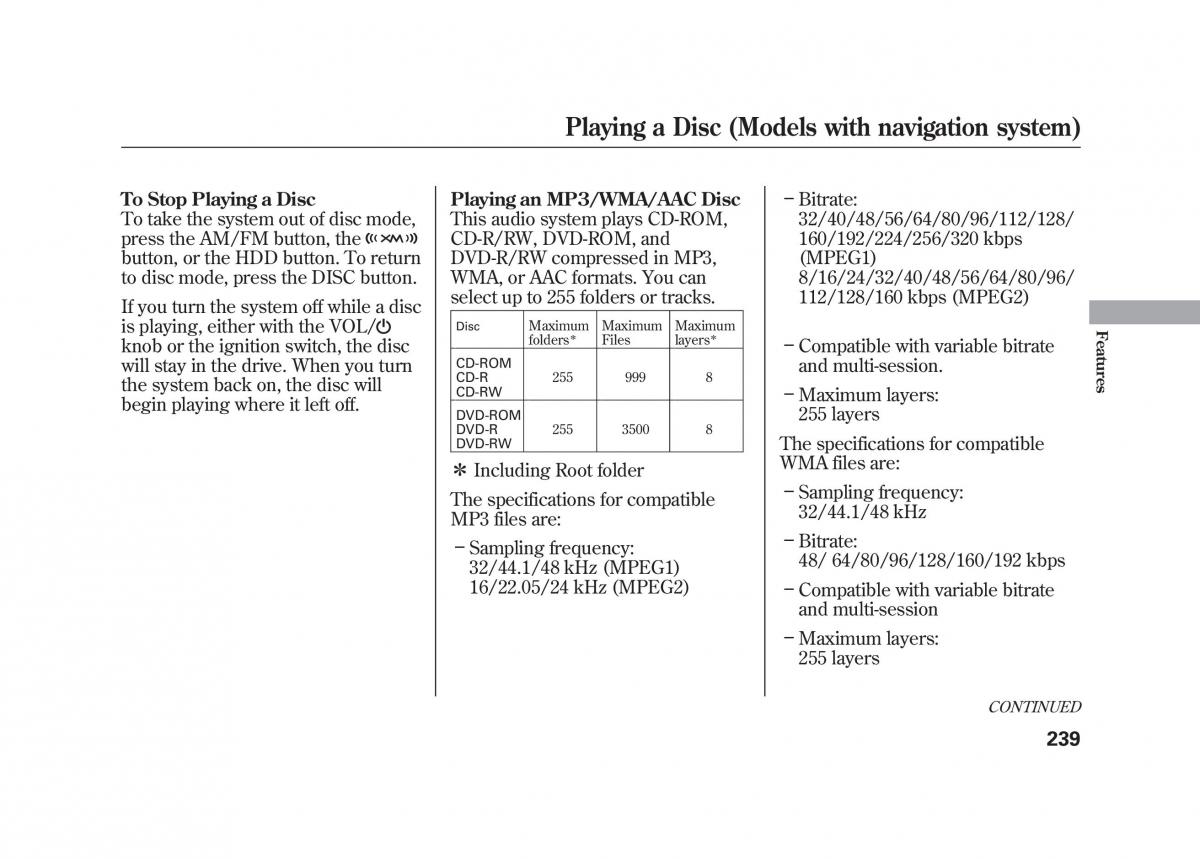 Acura MDX II 2 owners manual / page 246