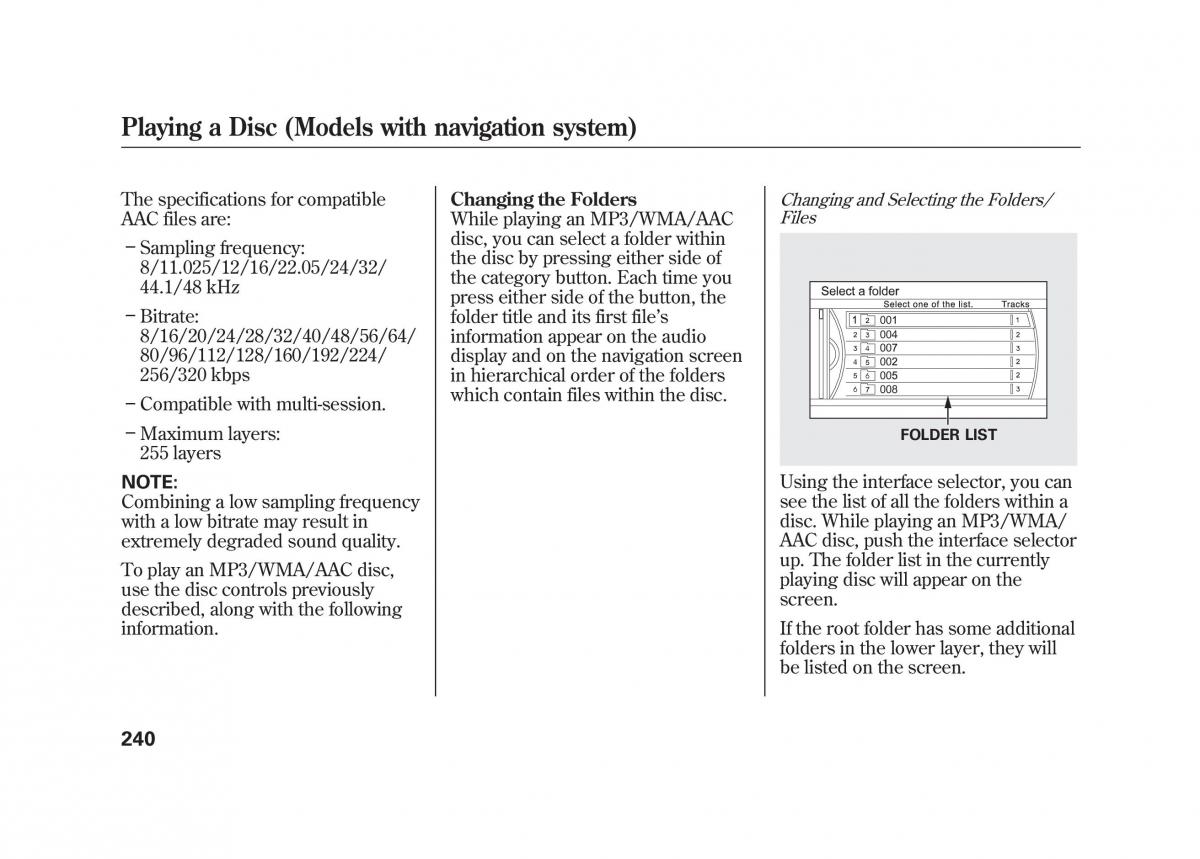 Acura MDX II 2 owners manual / page 247