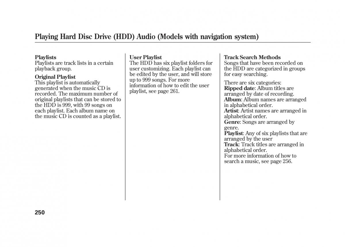 Acura MDX II 2 owners manual / page 257