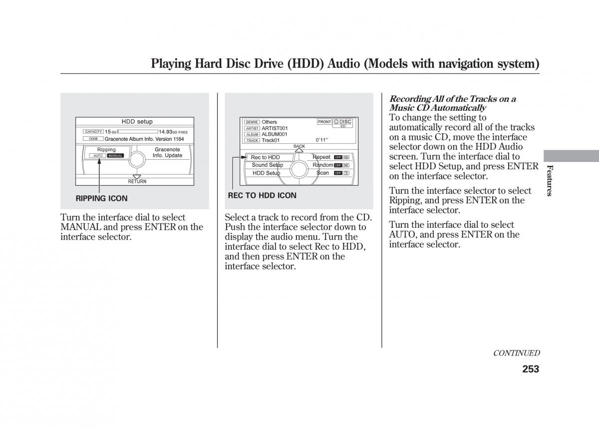 Acura MDX II 2 owners manual / page 260