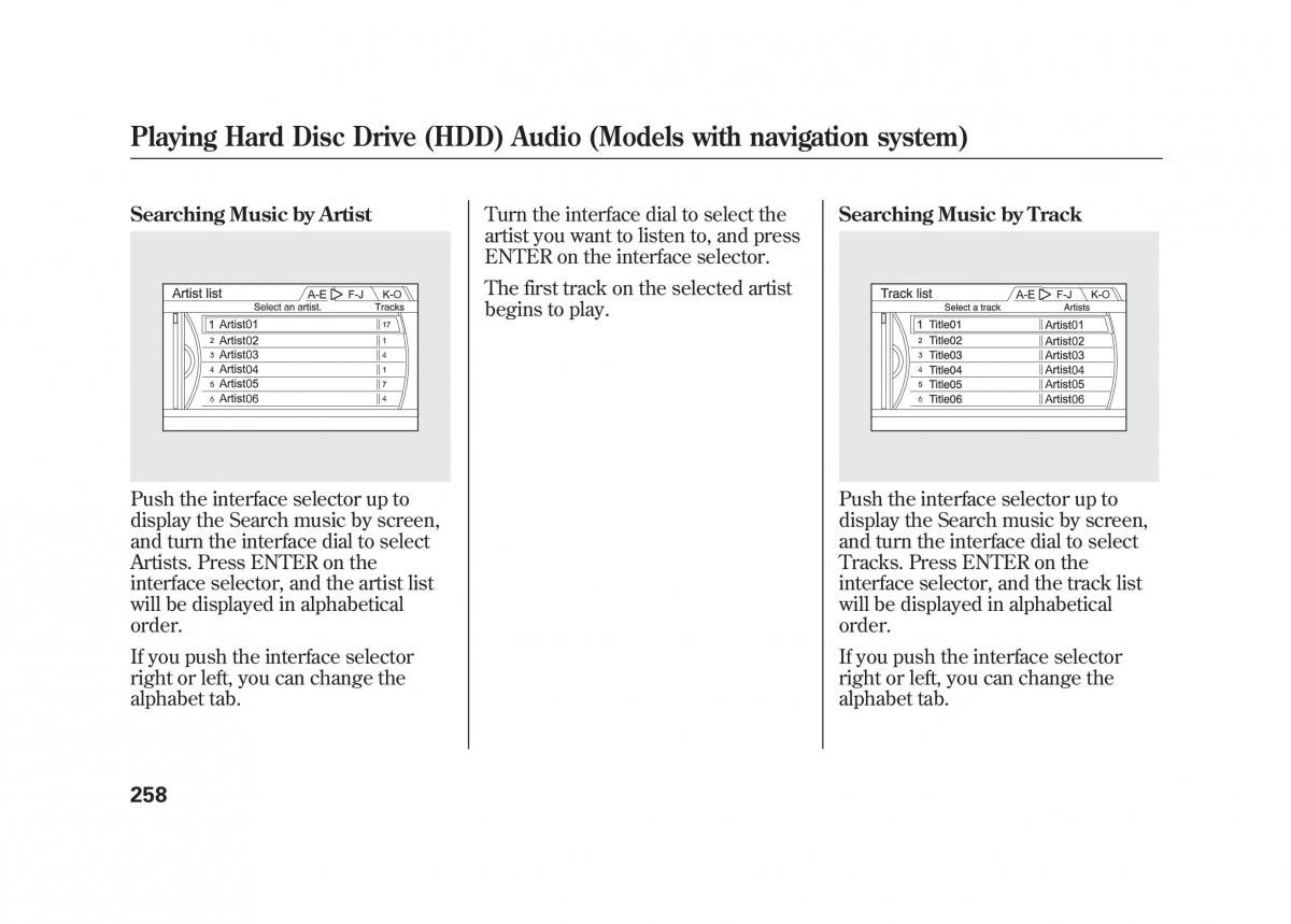 Acura MDX II 2 owners manual / page 265