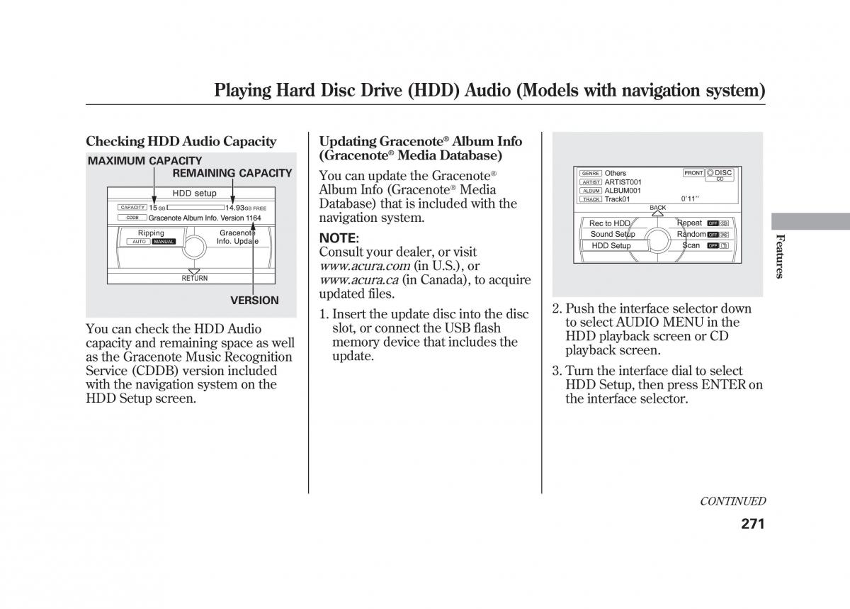 Acura MDX II 2 owners manual / page 278