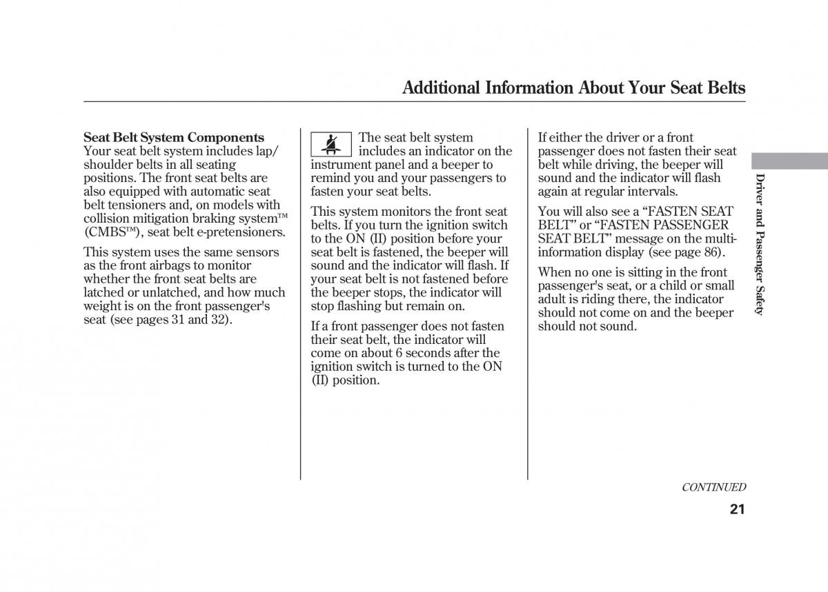 Acura MDX II 2 owners manual / page 28