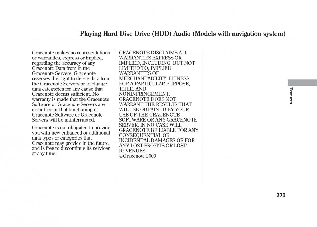 Acura MDX II 2 owners manual / page 282