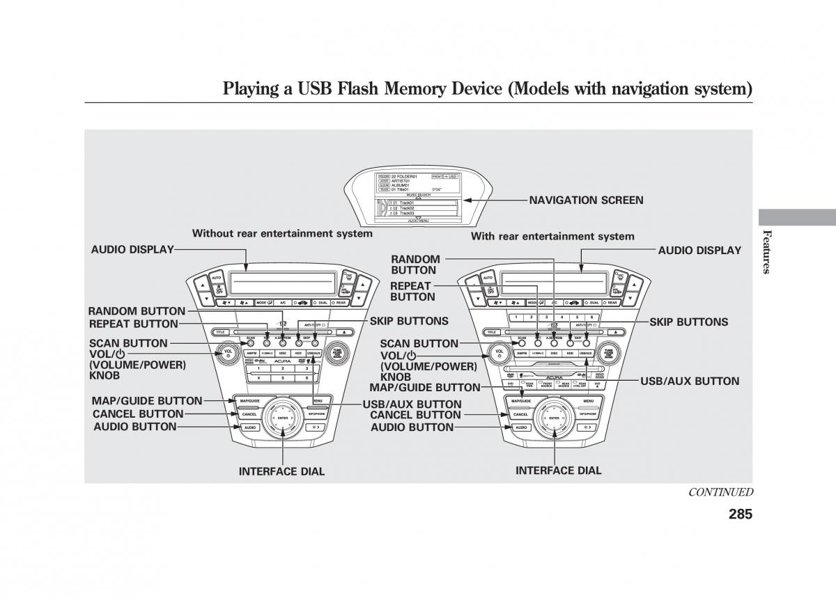 Acura MDX II 2 owners manual / page 292