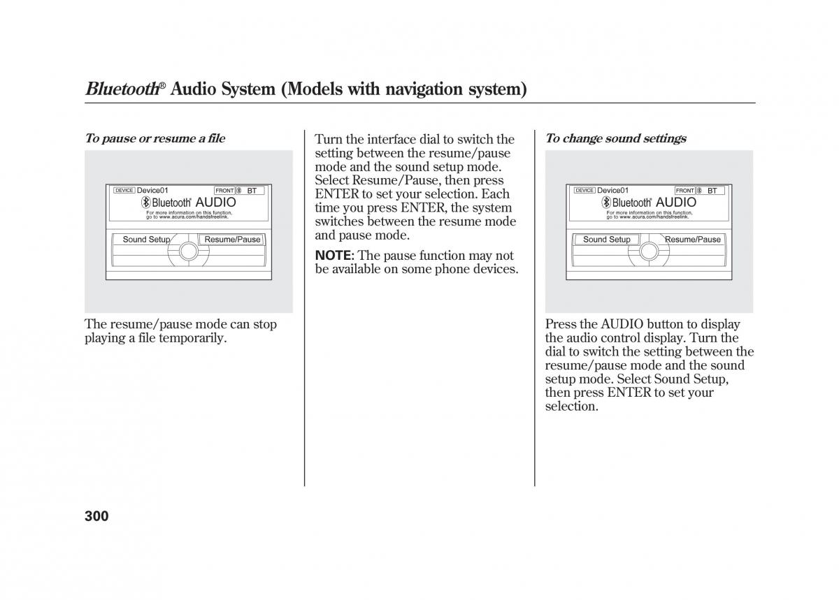 Acura MDX II 2 owners manual / page 307