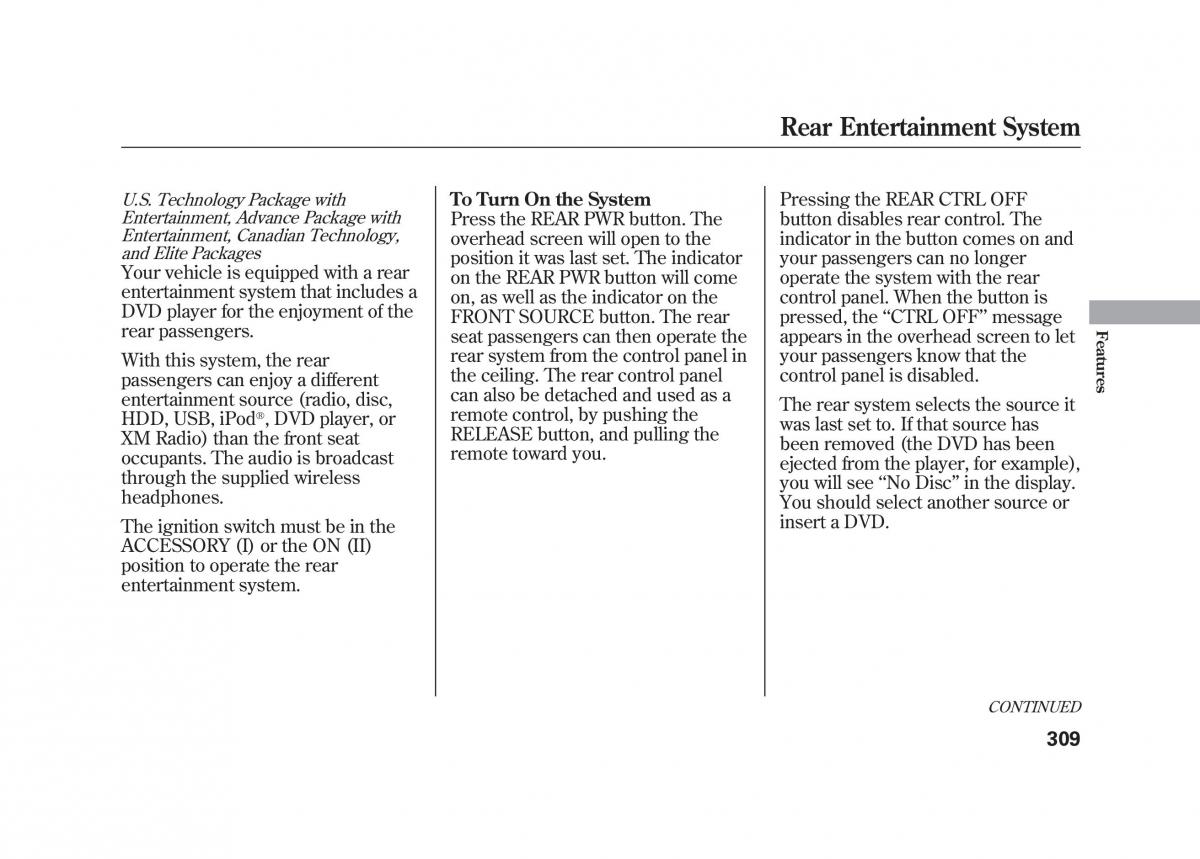 Acura MDX II 2 owners manual / page 316