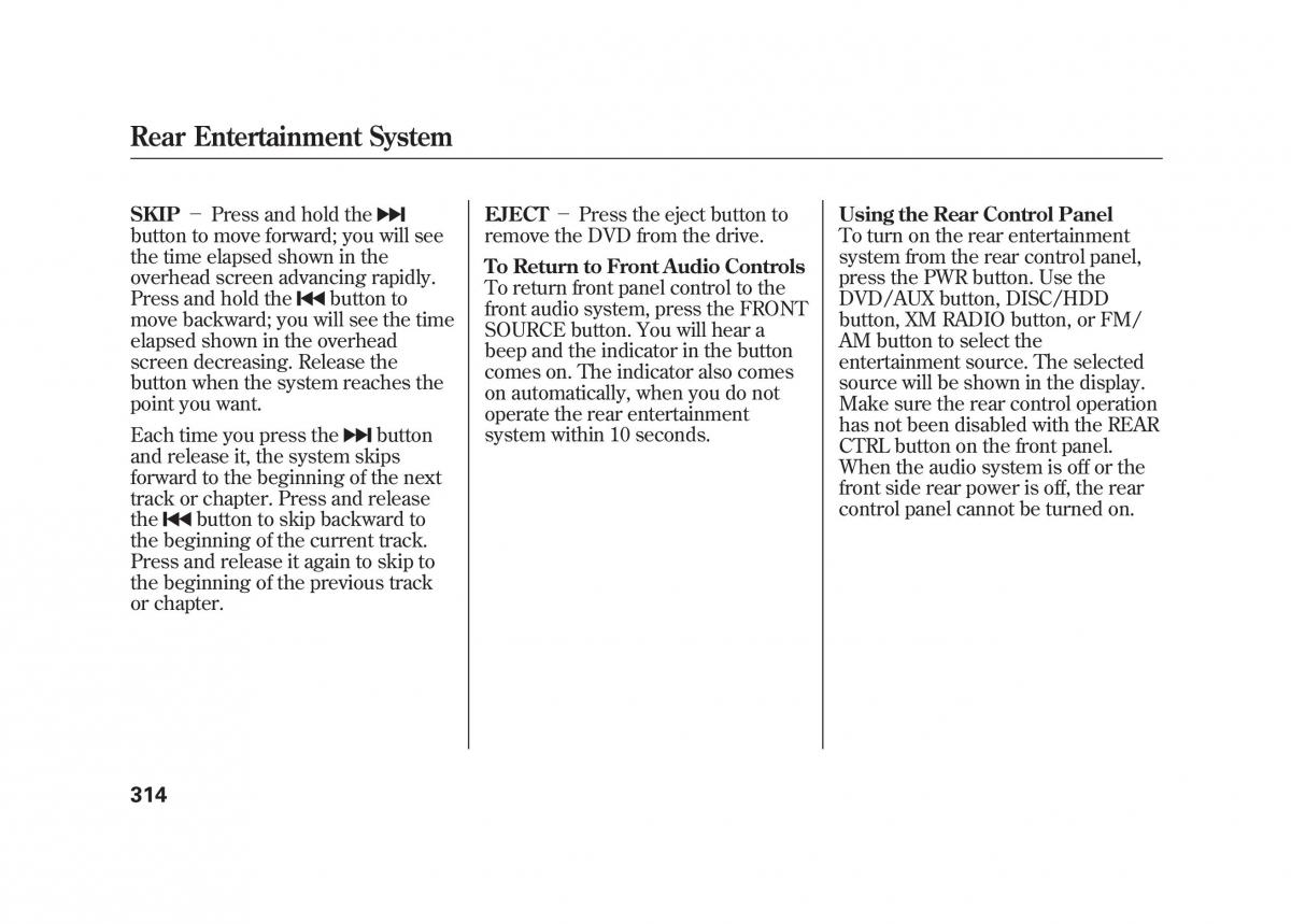 Acura MDX II 2 owners manual / page 321