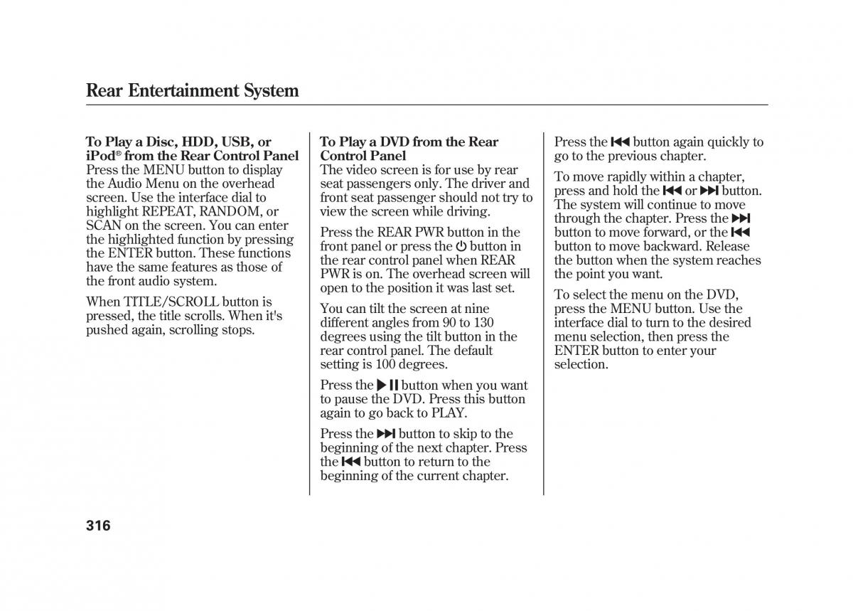 Acura MDX II 2 owners manual / page 323