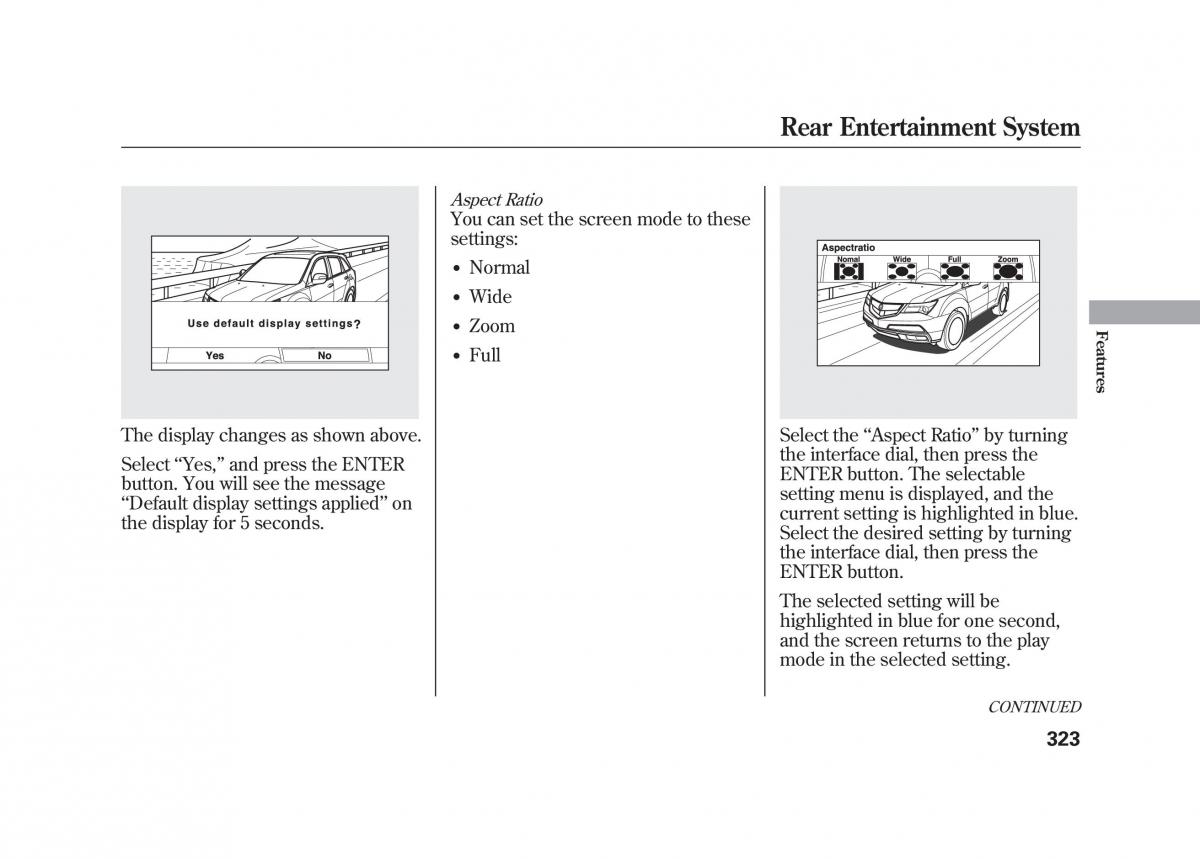 Acura MDX II 2 owners manual / page 330