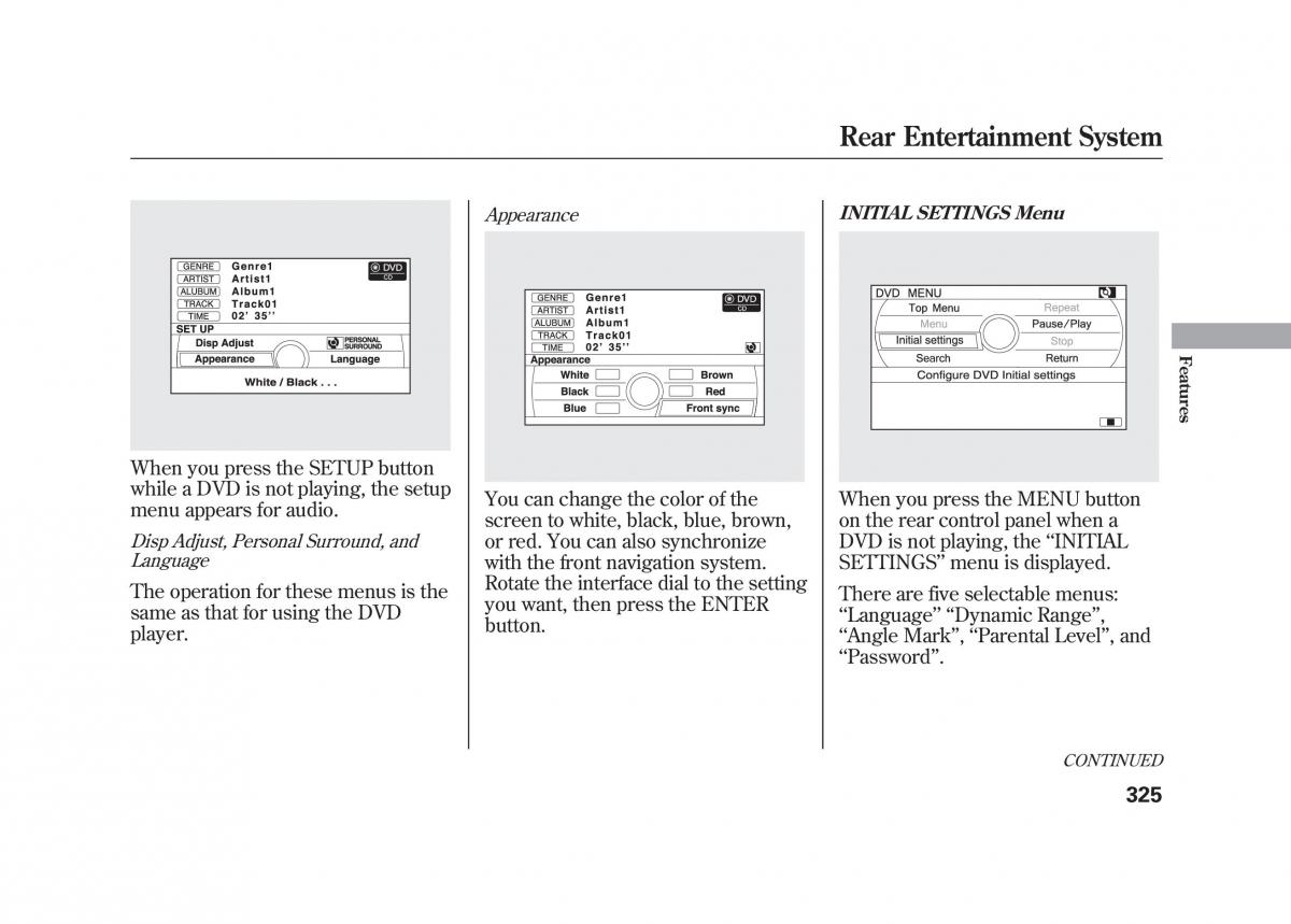 Acura MDX II 2 owners manual / page 332