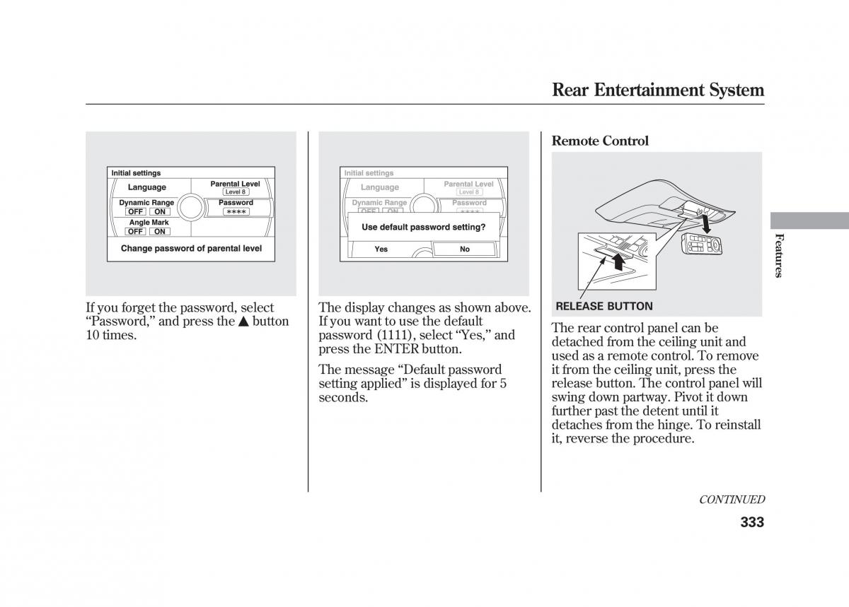 Acura MDX II 2 owners manual / page 340