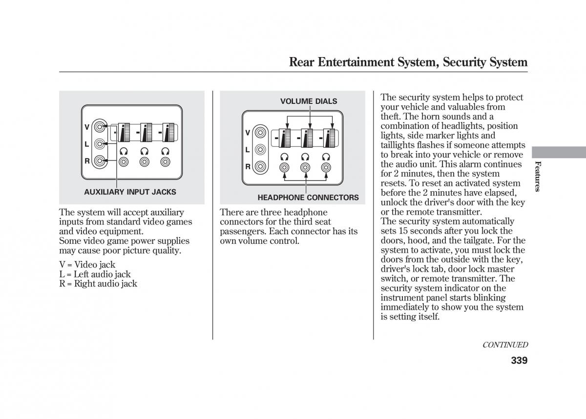 Acura MDX II 2 owners manual / page 346