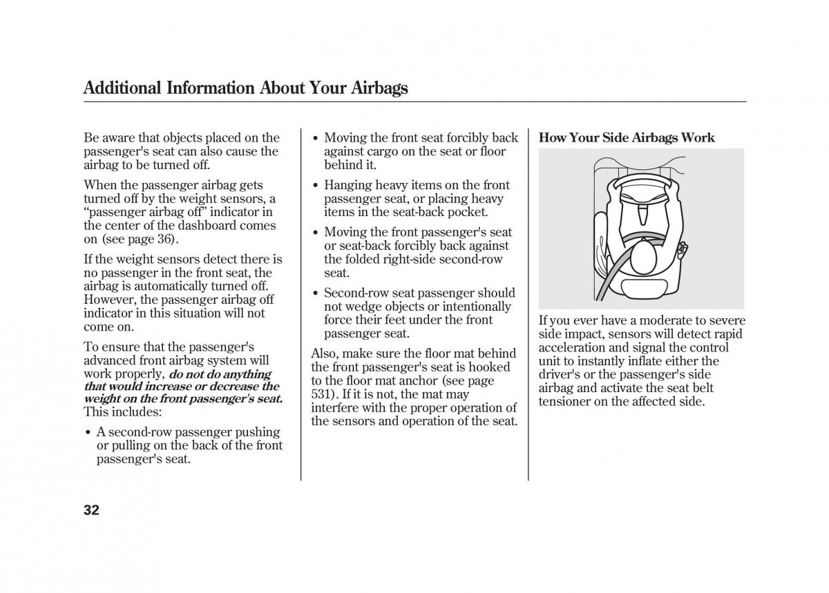 Acura MDX II 2 owners manual / page 39