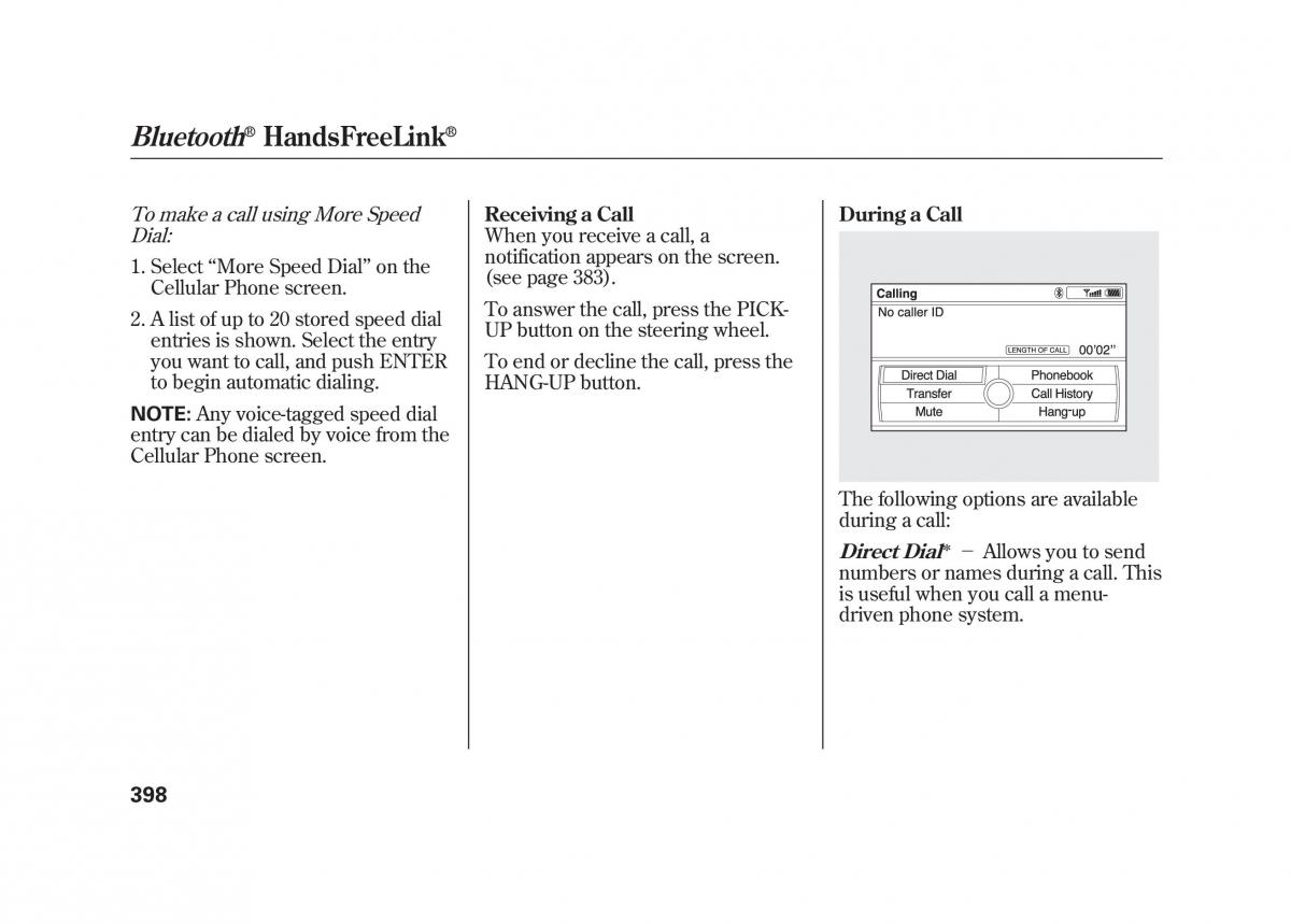 Acura MDX II 2 owners manual / page 405