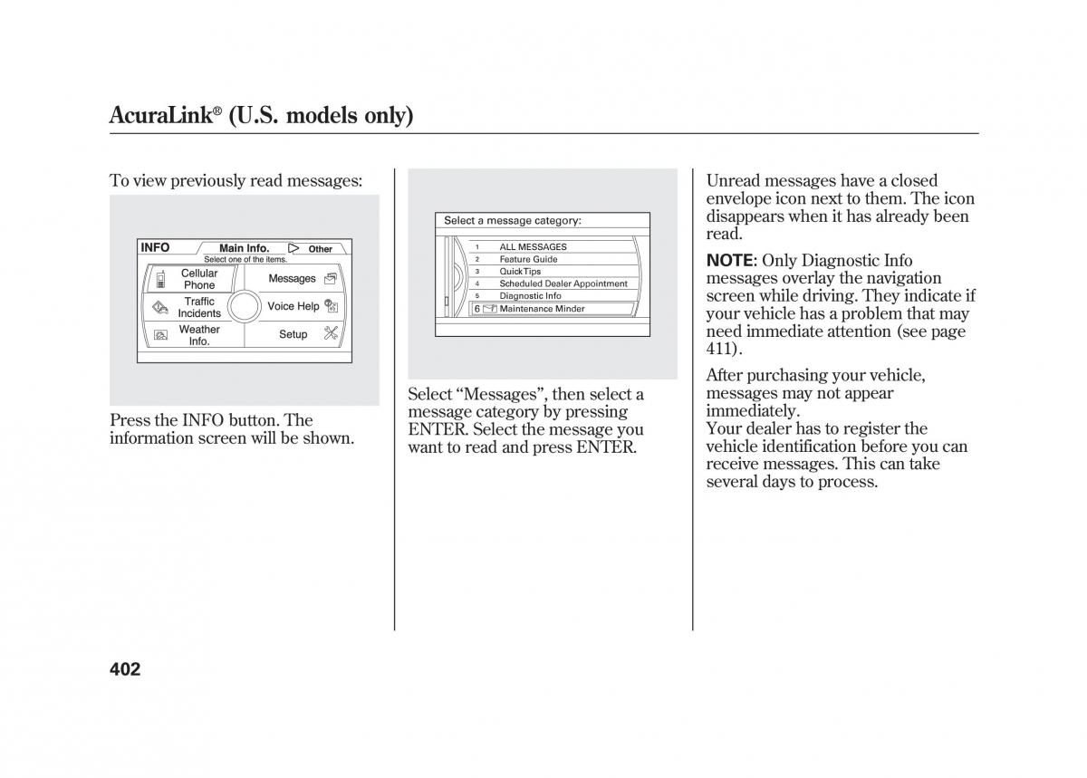 Acura MDX II 2 owners manual / page 409