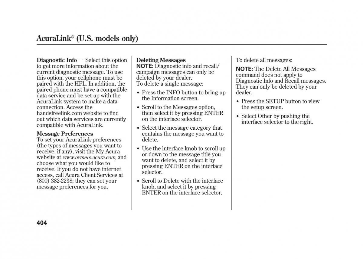 Acura MDX II 2 owners manual / page 411