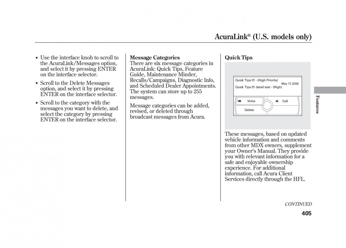 Acura MDX II 2 owners manual / page 412