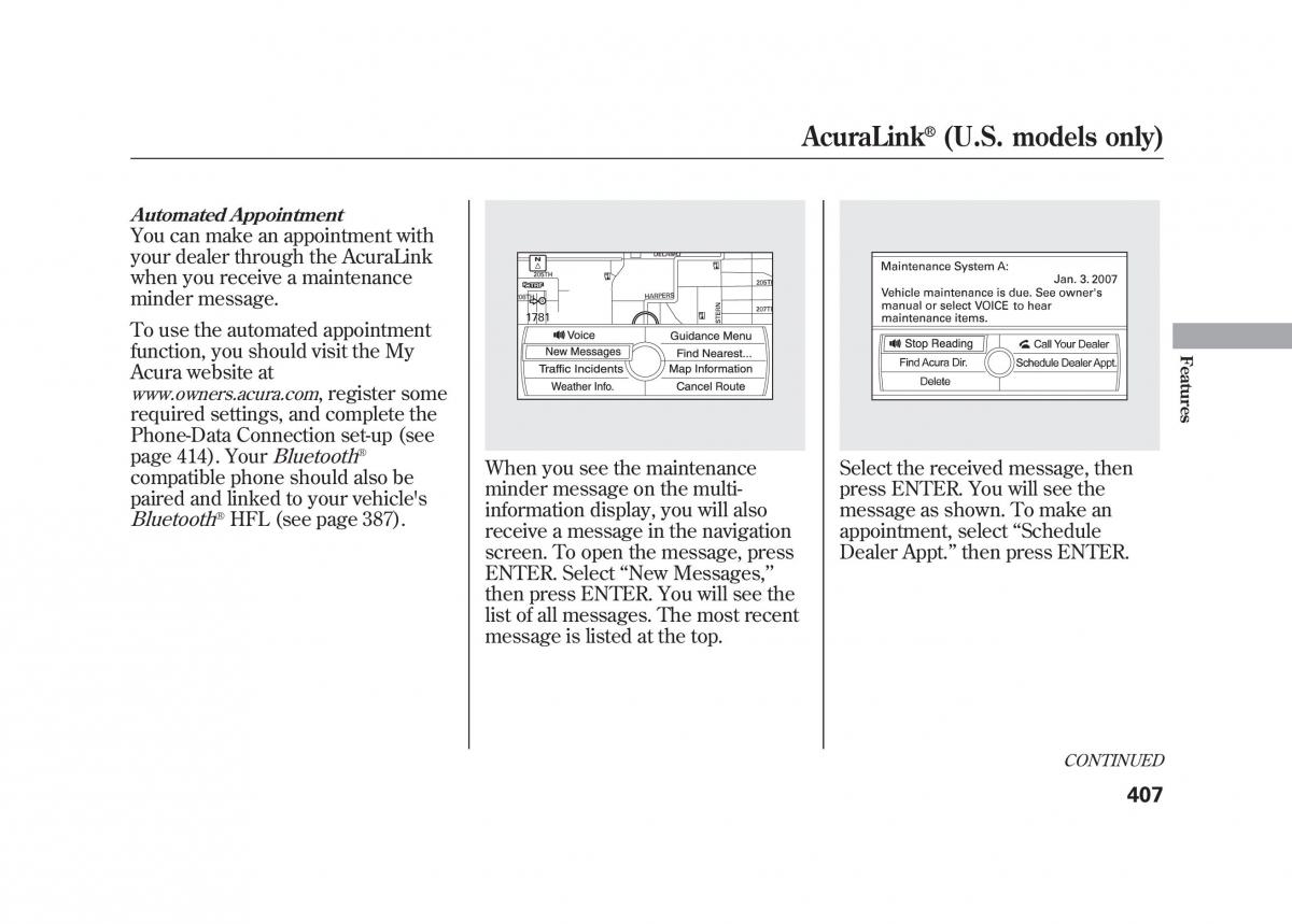 Acura MDX II 2 owners manual / page 414