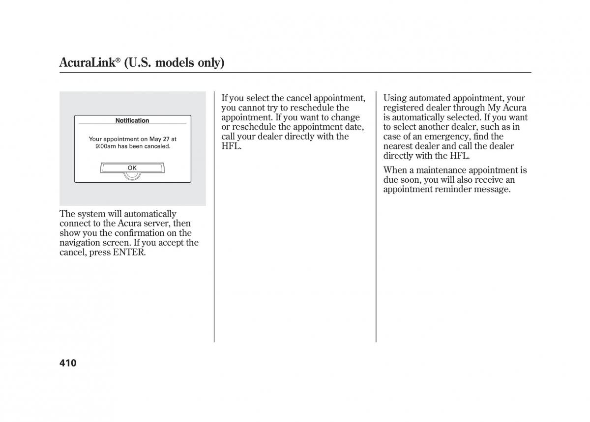 Acura MDX II 2 owners manual / page 417